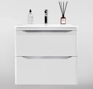 Тумба под раковину Style Line Марелла 60 Люкс Plus СС-00002405 60см белый глянец